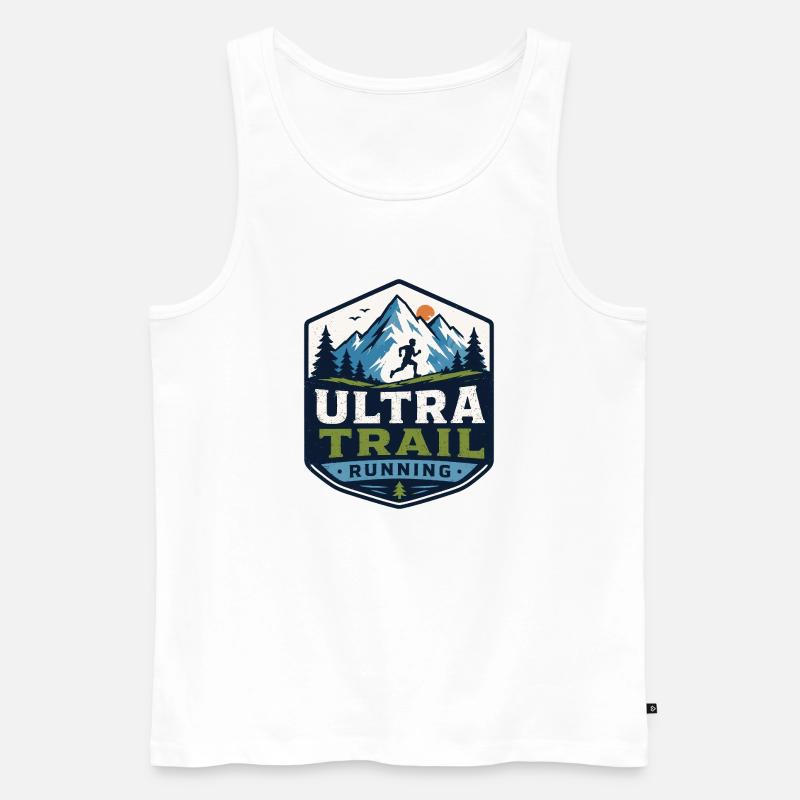 Ultra-Trailrunning - Männer Premium Bio Tank Top - Weiß
