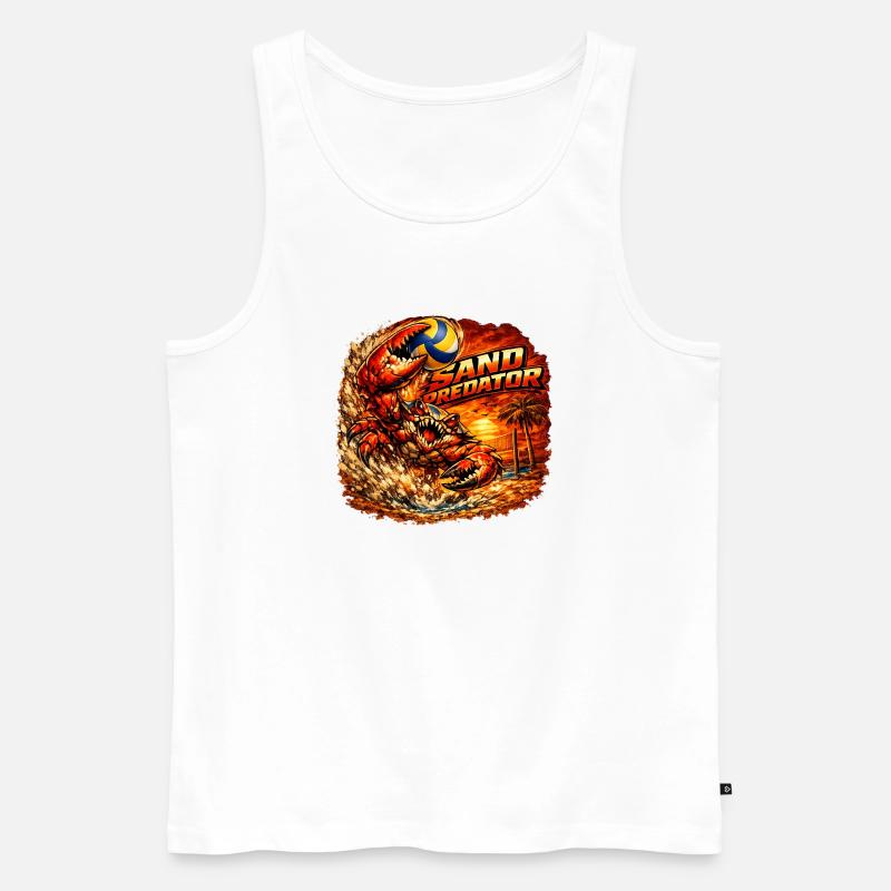 Sand Predator attack - Männer Premium Bio Tank Top - Weiß