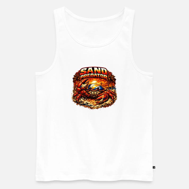 Sand Predator - Männer Premium Bio Tank Top - Weiß