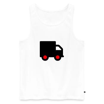 Truck - Männer Premium Bio Tank Top - Weiß - Vorne - AI Model Male 178 light (178cm)