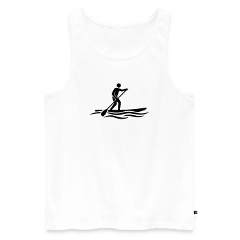  Stand Up Paddling SUP Board Wassersport See - Männer Premium Bio Tank Top - Weiß - Vorne - Michal (187cm)
