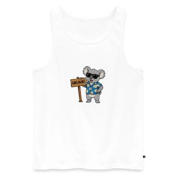Koala Urlaub Hawaii Shirt - Männer Premium Bio Tank Top - Weiß - Vorne - AI Model Male 178 light (178cm)