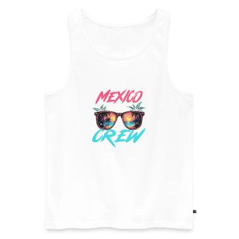 Mexiko Party Crew - Männer Premium Bio Tank Top - Weiß - Vorne - AI Model Male 178 light (178cm)