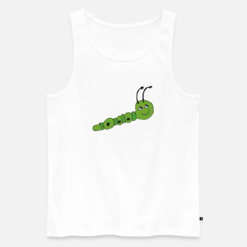 Raupe impressionismus - Männer Premium Bio Tank Top - Weiß