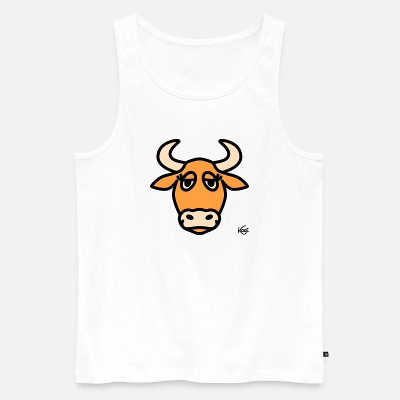 Stier groß - Männer Premium Bio Tank Top - Weiß