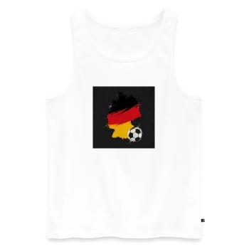 Germany Retro Country Map Vintage Design - Men's Premium Organic Tank Top - white - Front - AI Model Male 178 light (178cm)