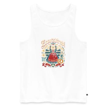 Bayerisches Dirndlzauber - Männer Premium Bio Tank Top - Weiß - Vorne - Michal (187cm)