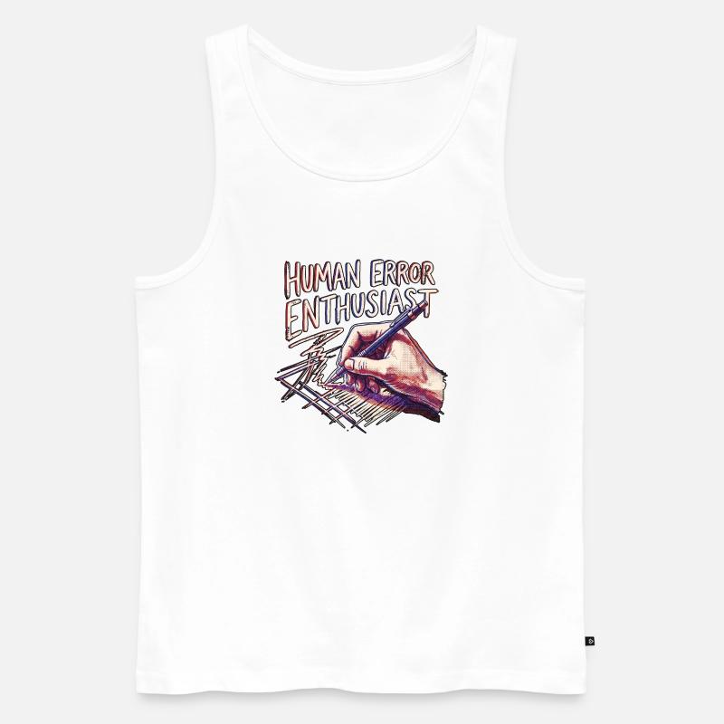 Human Error Enthausiast - Männer Premium Bio Tank Top - Weiß