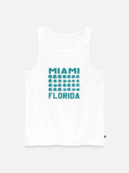 Miami Florida Football Shield - Men's Premium Organic Tank Top - white