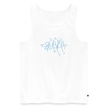 Art urbain de Zurich - Débardeur bio Premium Homme - blanc - Devant - Michal (187cm)