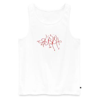 Das Realste Zürich Souvenir - Männer Premium Bio Tank Top - Weiß - Vorne - Michal (187cm)