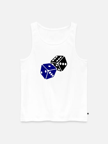 Blue Cube Minimal Design - Men's Premium Organic Tank Top - white