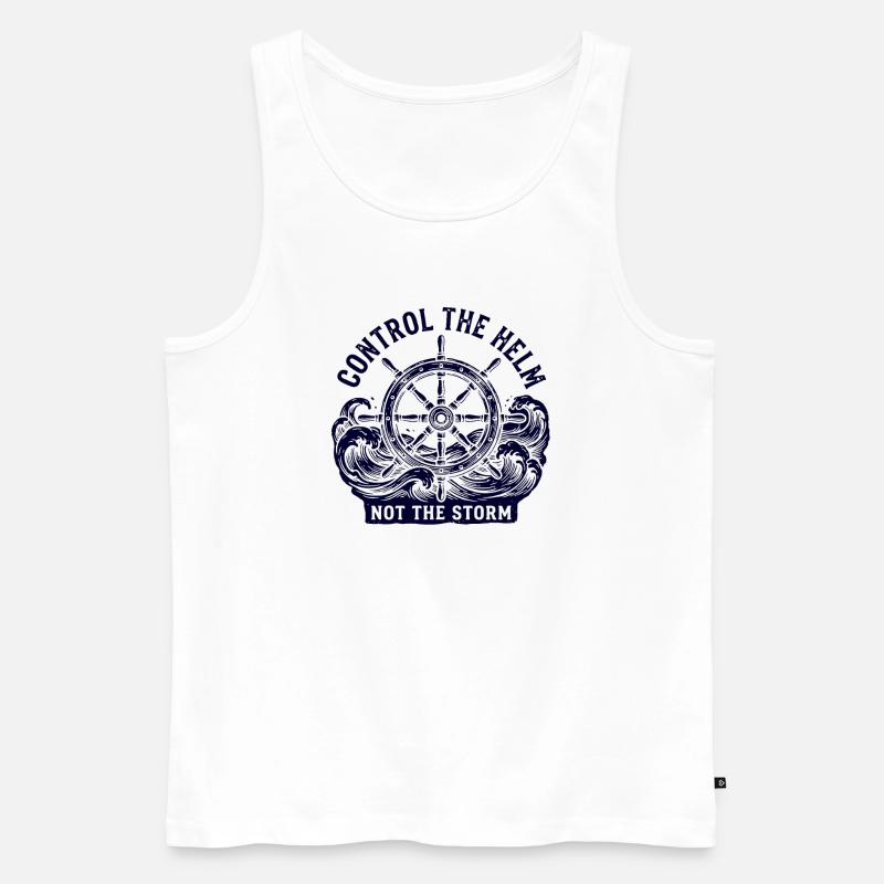 Kontrolliere den Helm - Männer Premium Bio Tank Top - Weiß