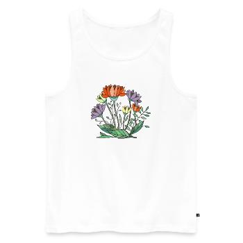 Fleur - Débardeur bio Premium Homme - blanc - Devant - Michal (187cm)