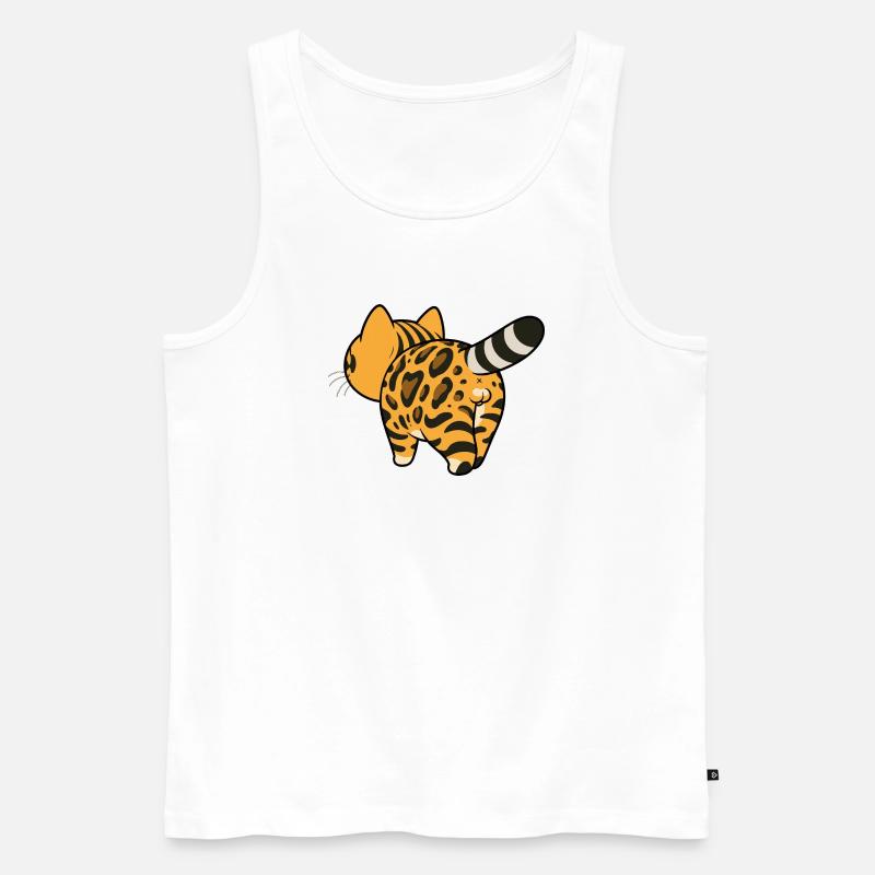 Leopard pattern converter - Men's Premium Organic Tank Top - white