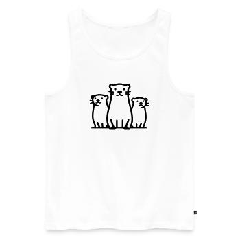 loutre - Débardeur bio Premium Homme - blanc - Devant - Michal (187cm)