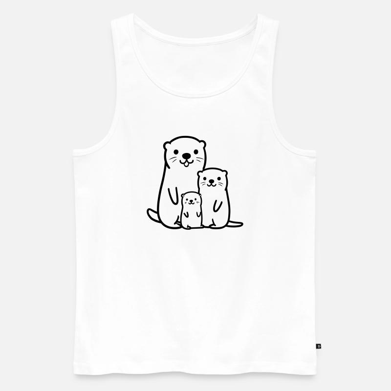 Otter - Männer Premium Bio Tank Top - Weiß