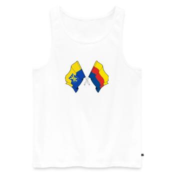 Zandvoort & North Holland United - Men's Premium Organic Tank Top - white - Front - AI Model Male 178 light (178cm)