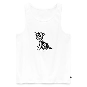 De jolies bébés girafes - Débardeur bio Premium Homme - blanc - Devant - Michal (187cm)