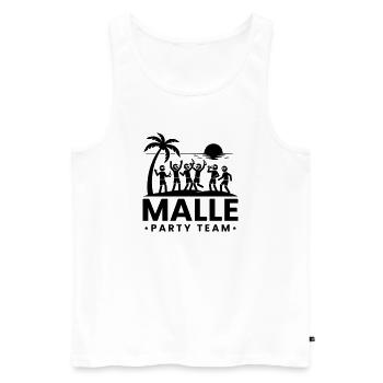 Malle Party Team Holiday - Men's Premium Organic Tank Top - white - Front - Michal (187cm)