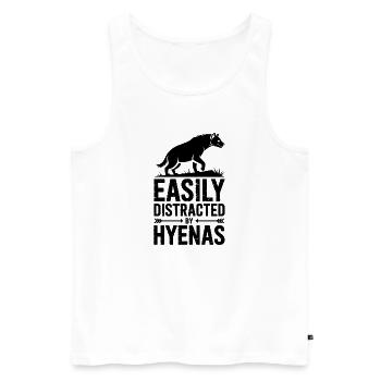 Paroles de la hyène Cadeau drôle de hyène - Débardeur bio Premium Homme - blanc - Devant - Michal (187cm)