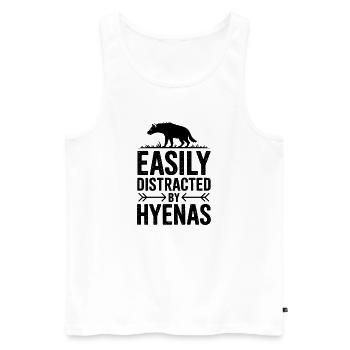 Paroles de la hyène Cadeau drôle de hyène - Débardeur bio Premium Homme - blanc - Devant - Michal (187cm)