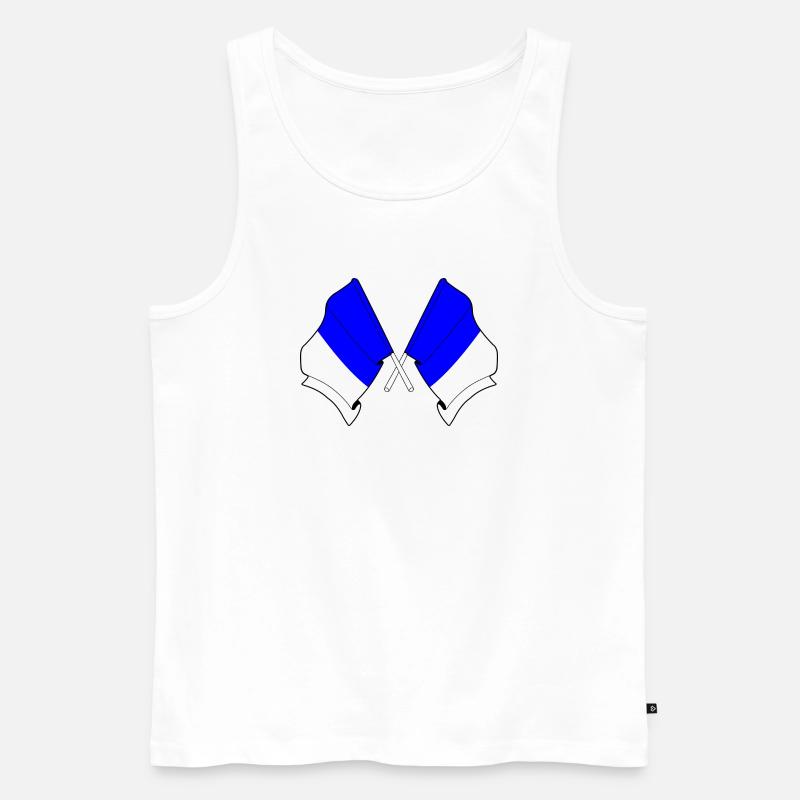 Spa Twin Flags - Männer Premium Bio Tank Top - Weiß