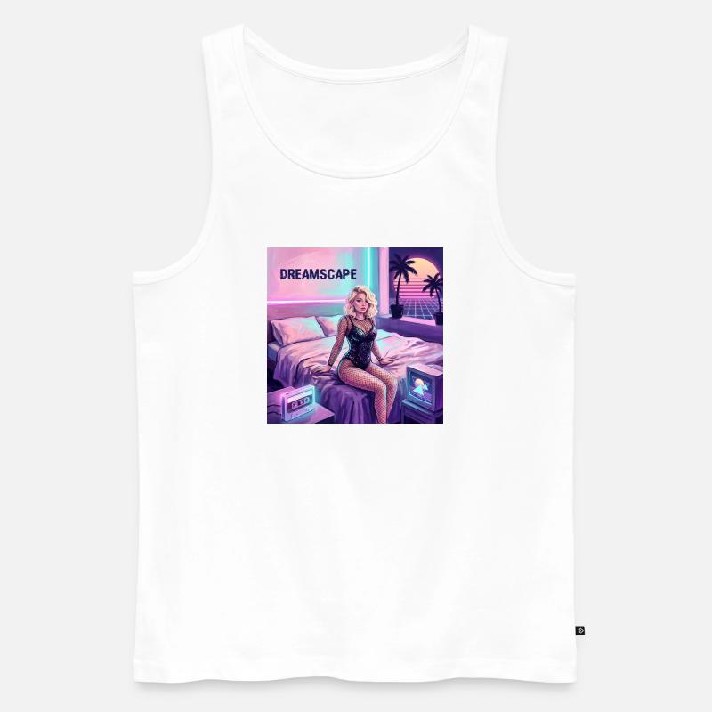 Dreamscape Neon Diva - Débardeur bio Premium Homme - blanc