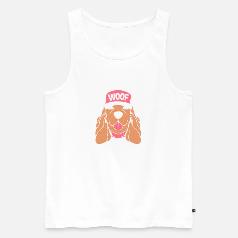 Cocker Spaniel Vater - Männer Premium Bio Tank Top - Weiß