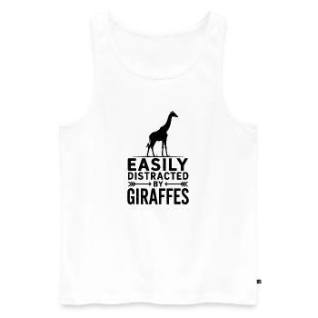 Dynastiques de girafe Girafe Drôle de cadeau de girafe - Débardeur bio Premium Homme - blanc - Devant - Michal (187cm)