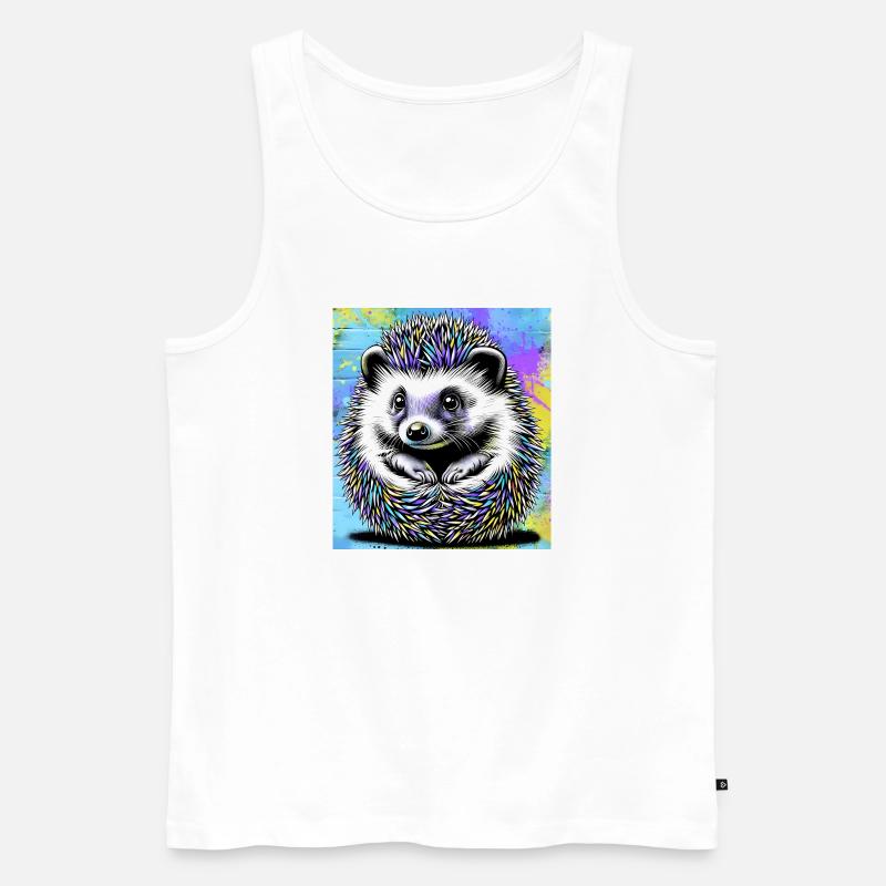 Igel - Männer Premium Bio Tank Top - Weiß