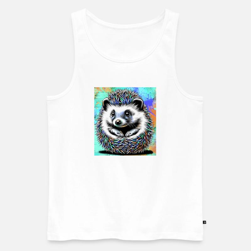 Igel - Männer Premium Bio Tank Top - Weiß