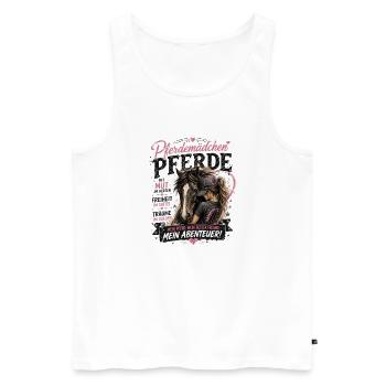 Pferdemädchen – Mein Pferd, mein bester Freund, me - Männer Premium Bio Tank Top - Weiß - Vorne - Michal (187cm)