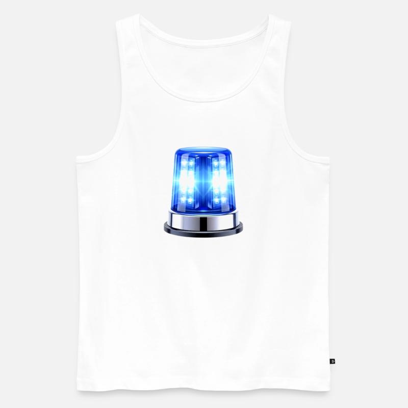Blaulicht Sirene Hyperrealistisch - Männer Premium Bio Tank Top - Weiß