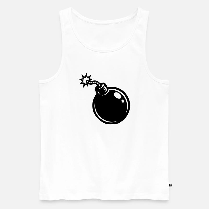 Icône de la bombe - Débardeur bio Premium Homme - blanc