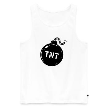 Bombe TNT Symbol - Männer Premium Bio Tank Top - Weiß - Vorne - AI Model Male 178 light (178cm)