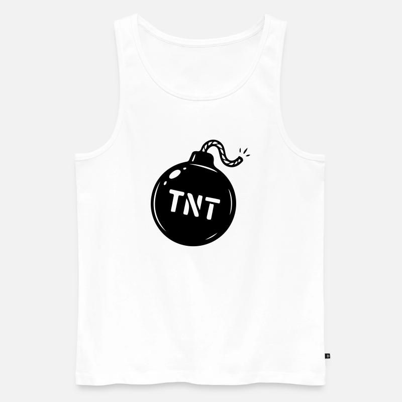 Symbole TNT de la bombe - Débardeur bio Premium Homme - blanc