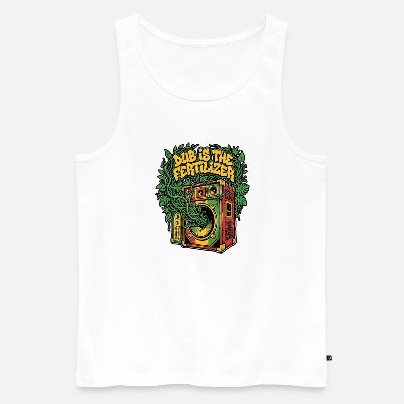 Dub Reggae Soil - Männer Premium Bio Tank Top - Weiß