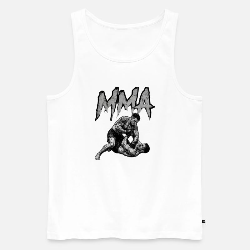MMA Grappling - Männer Premium Bio Tank Top - Weiß