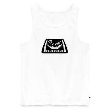 Summer Camp Champ Fun Kids Outdoor Adventure - Men's Premium Organic Tank Top - white - Front - AI Model Male 178 light (178cm)