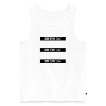 Summer Camp Champ Fun Kids Outdoor Adventure - Men's Premium Organic Tank Top - white - Front - AI Model Male 178 light (178cm)