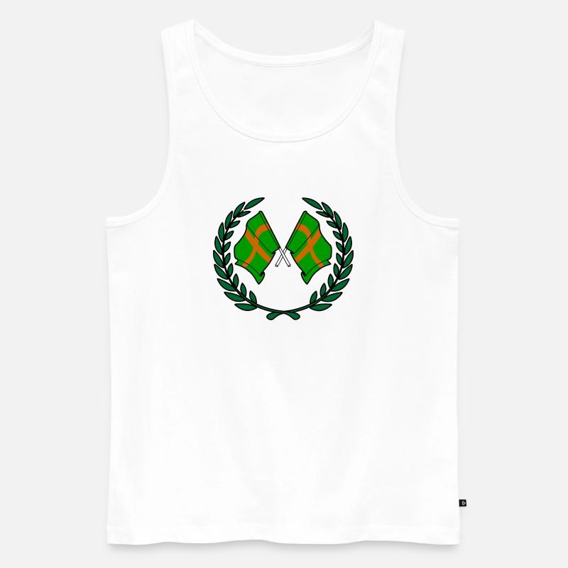 Walking Crest Custom - Männer Premium Bio Tank Top - Weiß