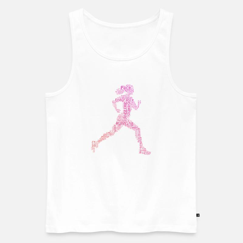 Geschenkidee für eine Running mit Running - Männer Premium Bio Tank Top - Weiß