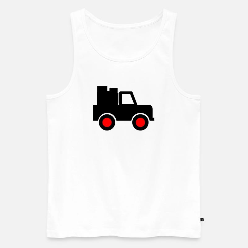 Auto - Männer Premium Bio Tank Top - Weiß