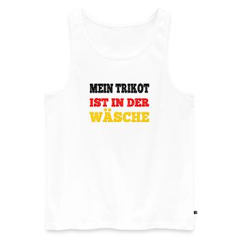 Trikot In Wäsche - Männer Premium Bio Tank Top - Weiß - Vorne - AI Model Male 178 light (178cm)