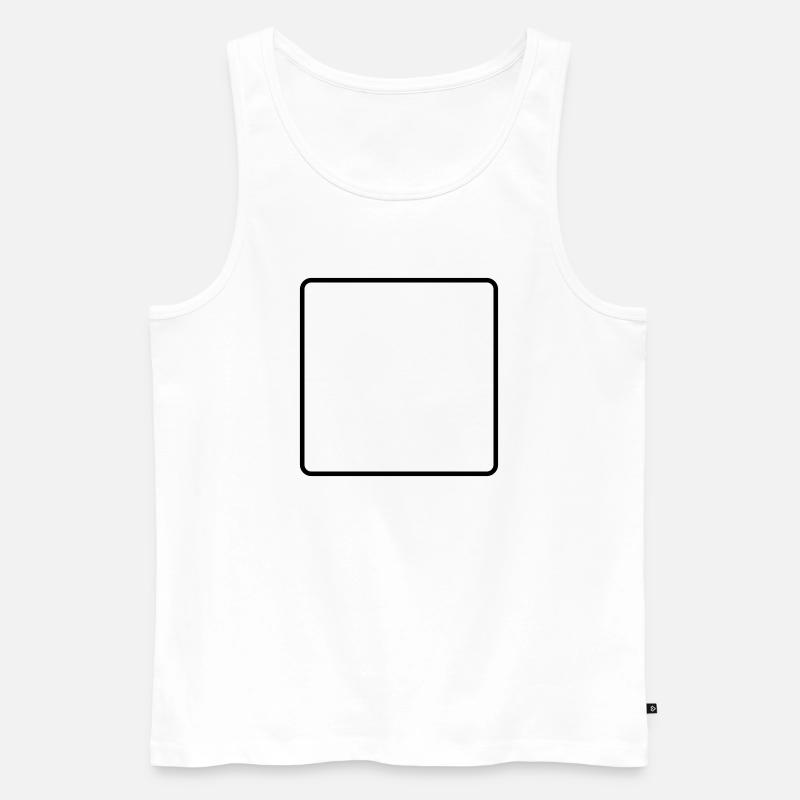 Rahmen Leer - Männer Premium Bio Tank Top - Weiß