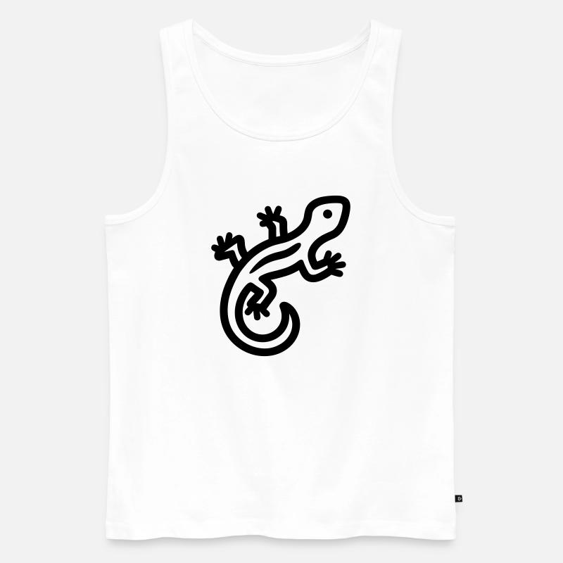 Eidechse - Männer Premium Bio Tank Top - Weiß