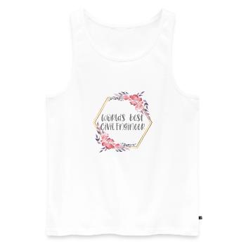 World's Best Civil Engineer – Thank You Gift - Men's Premium Organic Tank Top - white - Front - AI Model Male 178 light (178cm)