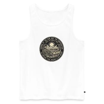Food Grown By The Sun - Männer Premium Bio Tank Top - Weiß - Vorne - AI Model Male 178 light (178cm)