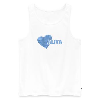 Aliya as a daughter - Men's Premium Organic Tank Top - white - Front - AI Model Male 178 light (178cm)